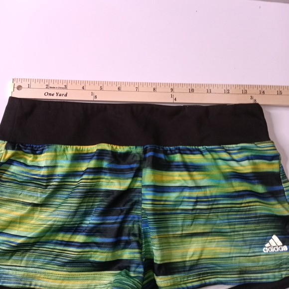 Adidas Dynamic Green and Blue Athletic Shorts - Picture 4 of 6